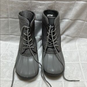 Marleylilly Gray Rain‎ Boots with Rubber Shell